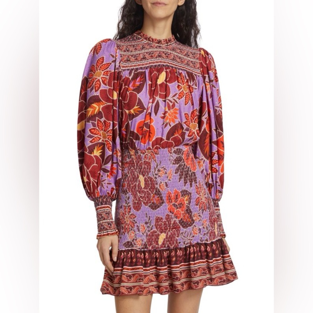 Farm Rio Smocked Floral Minidress XL